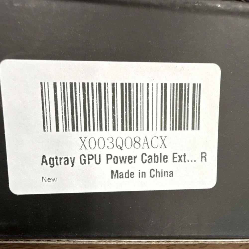 Agtray PCI-E 5.0 Sleeved‎ Extension Cable 12VHPWR 12+4 Pin 350mm Black